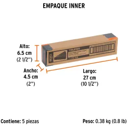 Tiras antiderrapantes 2" x23cm 6 Piezas Negro, Truper 12530 Truper-Tiras antiderrapantes 2" x23cm 6 Piezas Negro, Truper 12530 C