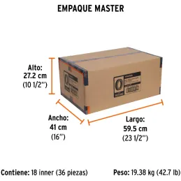 Cintas adhesivas antiderrapantes 1" x18m Negro Pisos y Rampas, Truper 101443 Truper-Cintas adhesivas antiderrapantes 1" x18m Neg