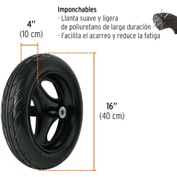 Carretillas 6 ft3 750kg Super Reforzado Calibre18 Imponchable, Truper 100417 Truper-Carretillas 6 ft3 750kg Super Reforzado Cali