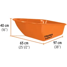 Carretillas 6 ft3 750kg Super Reforzado Calibre18 Imponchable, Truper 100417 Truper-Carretillas 6 ft3 750kg Super Reforzado Cali