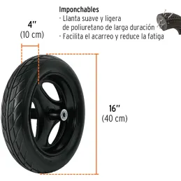 Carretillas 5.5 ft3 750kg Super Reforzado Calibre18 Imponchable, Truper 100416 Truper-Carretillas 5.5 ft3 750kg Super Reforzado 