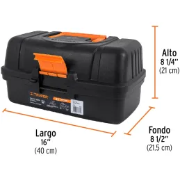 Cajas para Pesca 16" 41x23x21cm 3Bandejas Deslizable 33Compartimientos, Truper 10539 Truper-Cajas para Pesca 16" 41x23x21cm 3Ban