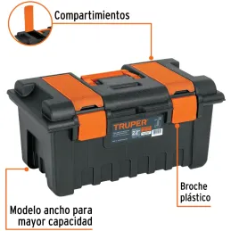 Cajas para Herramientas 22" 56x32x28cm inc. Charola, Truper 11145 Truper-Cajas para Herramientas 22" 56x32x28cm inc. Charola, Tr