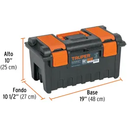 Cajas para Herramientas 19" 48x27x25cm inc. Charola, Truper 11143 Truper-Cajas para Herramientas 19" 48x27x25cm inc. Charola, Tr