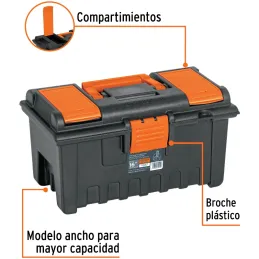 Cajas para Herramientas 16" 40x23x22cm inc. Charola, Truper 11141 Truper-Cajas para Herramientas 16" 40x23x22cm inc. Charola, Tr