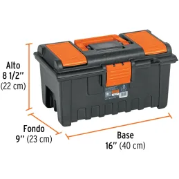 Cajas para Herramientas 16" 40x23x22cm inc. Charola, Truper 11141 Truper-Cajas para Herramientas 16" 40x23x22cm inc. Charola, Tr