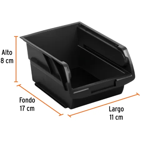 Gavetas Bandejas Apilables N2 17x11x8cm Polipropileno Truper 10889 Truper-Gavetas Bandejas Apilables N2 17x11x8cm Polipropileno 