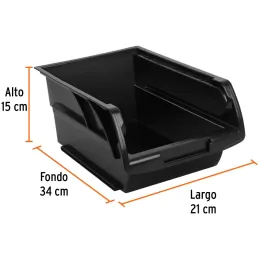 Gavetas Bandejas Apilables N4 34x21x15cm Polipropileno Truper 10891 Truper-Gavetas Bandejas Apilables N4 34x21x15cm Polipropilen