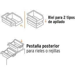 Gavetas Bandejas Apilables N4 34x21x15cm Polipropileno Truper 10891 Truper-Gavetas Bandejas Apilables N4 34x21x15cm Polipropilen