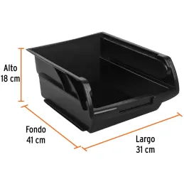 Gavetas Bandejas Apilables N5 41x31x18cm Polipropileno Truper 11201 Truper-Gavetas Bandejas Apilables N5 41x31x18cm Polipropilen