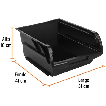 Gavetas Bandejas Apilables N5 41x31x18cm Polipropileno Truper 11201 Truper-Gavetas Bandejas Apilables N5 41x31x18cm Polipropilen