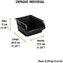 Gavetas Bandejas Apilables N3 25x17x11cm Polipropileno Truper 10890 Truper-Gavetas Bandejas Apilables N3 25x17x11cm Polipropilen