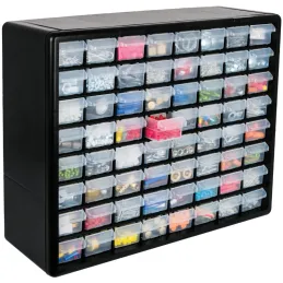 Organizador 64 Gavetas 51x16x40cm Compartimientos ABS Truper 10895 Truper-Organizador 64 Gavetas 51x16x40cm Compartimientos ABS 