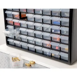Organizador 64 Gavetas 51x16x40cm Compartimientos ABS Truper 10895 Truper-Organizador 64 Gavetas 51x16x40cm Compartimientos ABS 