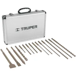 Juegos de Brocas y Cinceles SDS Plus 15 Piezas, Truper 11897 Truper-Juegos de Brocas y Cinceles SDS Plus 15 Piezas, Truper 11897