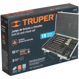 Juegos de Brocas y Cinceles SDS Plus 15 Piezas, Truper 11897 Truper-Juegos de Brocas y Cinceles SDS Plus 15 Piezas, Truper 11897