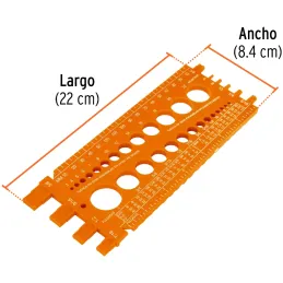 Regla Calibradora de Tuerca y Tornillos STD y MM 22cm, Truper 10811 Truper-Regla Calibradora de Tuerca y Tornillos STD y MM 22cm