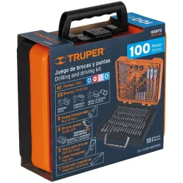 Juegos de Brocas y Puntas 100 Piezas CEstuche, Truper 100872 Truper-Juegos de Brocas y Puntas 100 Piezas CEstuche, Truper 100872