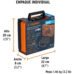 Juegos de Brocas y Puntas 100 Piezas CEstuche, Truper 100872 Truper-Juegos de Brocas y Puntas 100 Piezas CEstuche, Truper 100872