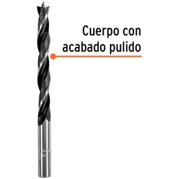 Brocas para Madera 5/16" x105mm, Truper 101693 Truper-Brocas para Madera 5/16" x105mm, Truper 101693 Punta centradora para una p