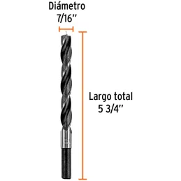 Brocas para Madera 7/16" x140mm, Truper 101695 Truper-Brocas para Madera 7/16" x140mm, Truper 101695 Punta centradora para una p
