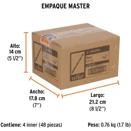 Brocas para Madera 5/32" x75mm, Truper 101627 Truper-Brocas para Madera 5/32" x75mm, Truper 101627 Punta centradora para una per