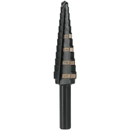 Brocas Escalonada HSS 13 Escalones 1/8"-1/2" x77mm, Truper 12122 Truper-Brocas Escalonada HSS 13 Escalones 1/8"-1/2" x77mm, Trup