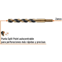 Brocas Metal HSS 12.5mm xL151mm Truper 14335 Truper-Brocas Metal HSS 12.5mm xL151mm Truper 14335 Punta Split Point autocentrable