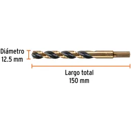 Brocas Metal HSS 12.5mm xL151mm Truper 14335 Truper-Brocas Metal HSS 12.5mm xL151mm Truper 14335 Punta Split Point autocentrable