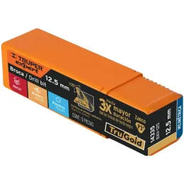 Brocas Metal HSS 12.5mm xL151mm Truper 14335 Truper-Brocas Metal HSS 12.5mm xL151mm Truper 14335 Punta Split Point autocentrable