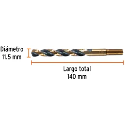 Brocas Metal HSS 11.5mm xL142mm Truper 14331 Truper-Brocas Metal HSS 11.5mm xL142mm Truper 14331 Punta Split Point autocentrable