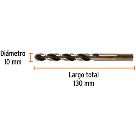 Brocas Metal HSS 10mm xL133mm Truper 14321 Truper-Brocas Metal HSS 10mm xL133mm Truper 14321 Punta Split Point autocentrable par