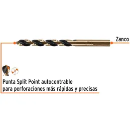 Brocas Metal HSS 8.5mm xL117mm Truper 14179 Truper-Brocas Metal HSS 8.5mm xL117mm Truper 14179 Punta Split Point autocentrable p