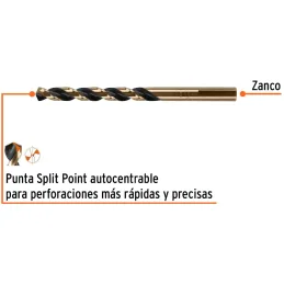 Brocas Metal HSS 7.5mm xL109mm Truper 14154 Truper-Brocas Metal HSS 7.5mm xL109mm Truper 14154 Punta Split Point autocentrable p