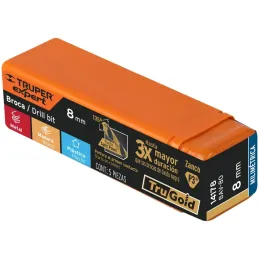Brocas Metal HSS 8mm xL117mm Truper 14178 Truper-Brocas Metal HSS 8mm xL117mm Truper 14178 Punta Split Point autocentrable para 