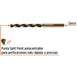 Brocas Metal HSS 7mm xL109mm Truper 14153 Truper-Brocas Metal HSS 7mm xL109mm Truper 14153 Punta Split Point autocentrable para 