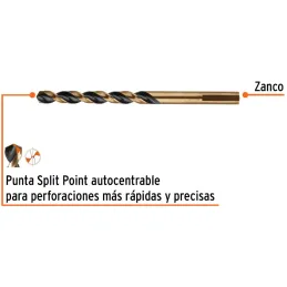 Brocas Metal HSS 6mm xL93mm Truper 14150 Truper-Brocas Metal HSS 6mm xL93mm Truper 14150 Punta Split Point autocentrable para pe