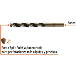 Brocas Metal HSS 10.5mm xL133mm Truper 14327 Truper-Brocas Metal HSS 10.5mm xL133mm Truper 14327 Punta Split Point autocentrable
