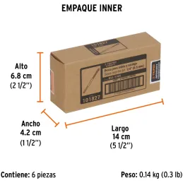 Broca para Vidrios y Azulejos 1/4" x4" Carburo de Tungsteno, Truper 101827 Truper-Broca para Vidrios y Azulejos 1/4" x4" Carburo