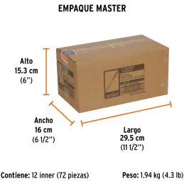 Broca para Vidrios y Azulejos 1/4" x4" Carburo de Tungsteno, Truper 101827 Truper-Broca para Vidrios y Azulejos 1/4" x4" Carburo