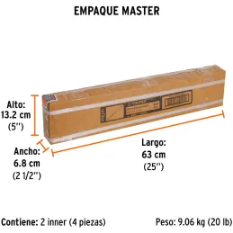 Brocas SDS Max 1-1/2" x21" Concreto Truper 101469 Truper-Brocas SDS Max 1-1/2" x21" Concreto Truper 101469 Para perforaciones en
