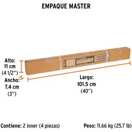 Brocas SDS Max 1-1/4" x36" Concreto Truper 101467 Truper-Brocas SDS Max 1-1/4" x36" Concreto Truper 101467 Para perforaciones en