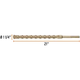 Brocas SDS Max 1-1/4" x21" Concreto Truper 101466 Truper-Brocas SDS Max 1-1/4" x21" Concreto Truper 101466 Para perforaciones en
