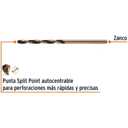 Brocas Metal HSS 2.5mm xL57mm Truper 14126 Truper-Brocas Metal HSS 2.5mm xL57mm Truper 14126 Punta Split Point autocentrable par