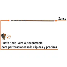 Brocas Metal HSS 1mm xL34mm Truper 14072 Truper-Brocas Metal HSS 1mm xL34mm Truper 14072 Punta Split Point autocentrable para pe