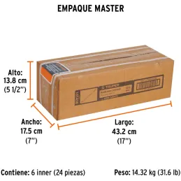 Brocas SDS Max 7/8" x13" Concreto Truper 101438 Truper-Brocas SDS Max 7/8" x13" Concreto Truper 101438 Para perforaciones en con