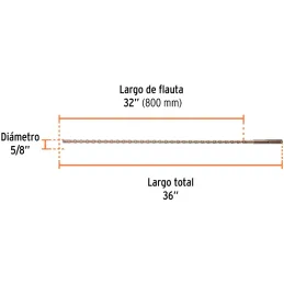 Brocas SDS Max 5/8" x36" Concreto Truper 101434 Truper-Brocas SDS Max 5/8" x36" Concreto Truper 101434 Para perforaciones en con