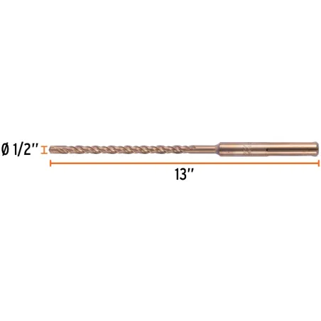 Brocas SDS Max 1/2" x13" Concreto Truper 101431 Truper-Brocas SDS Max 1/2" x13" Concreto Truper 101431 Para perforaciones en con