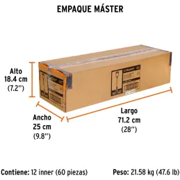 Brocas SDS Plus 1/2" x24" Concreto, Truper 101147 Truper-Brocas SDS Plus 1/2" x24" Concreto, Truper 101147 Para perforaciones en
