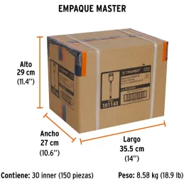 Brocas SDS Plus 3/16" x6" Concreto, Truper 101143 Truper-Brocas SDS Plus 3/16" x6" Concreto, Truper 101143 Para perforaciones en